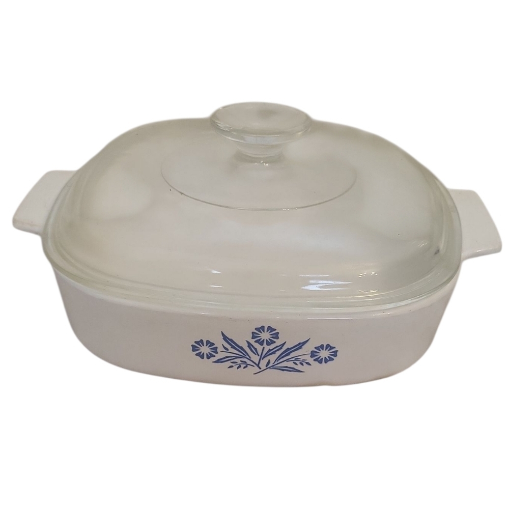 Vintage Corning Ware A-B-B Blue Cornflower Casserole Dish